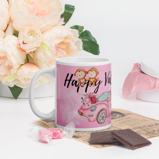 Happy Valentine's day white glossy mug | Mugs | Bee Prints