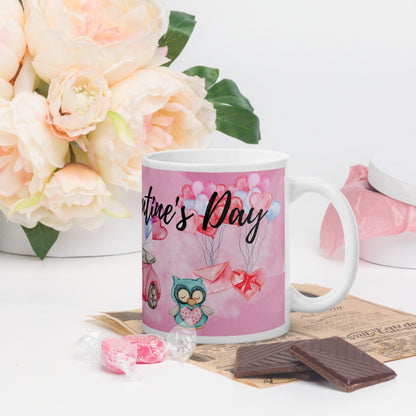 Happy Valentine's day white glossy mug | Mugs | Bee Prints